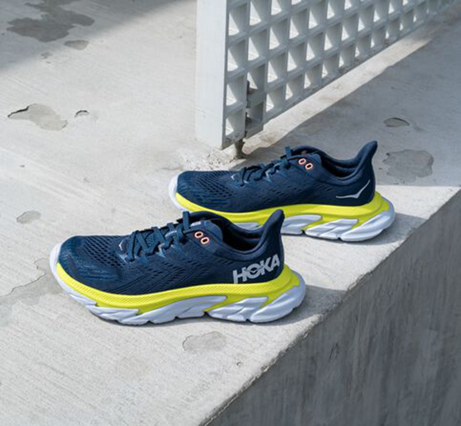 Hoka Australia One One Clifton Edge - Womens Running Shoes Navy - PALDR-7904